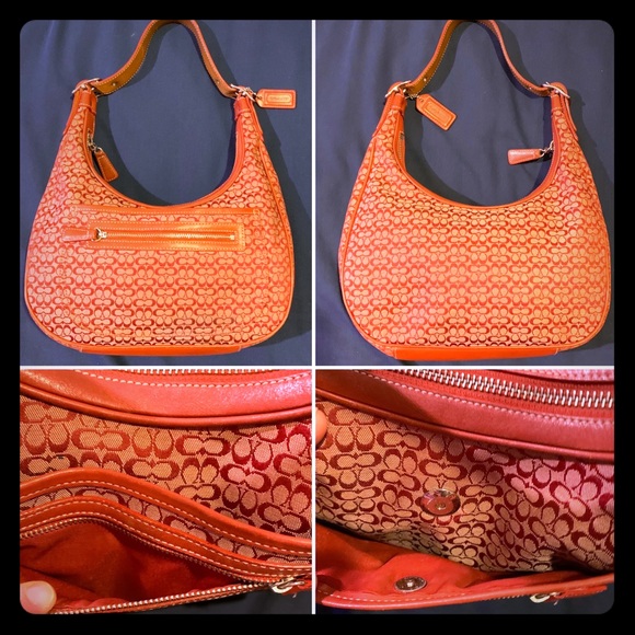 💝TRADE💝Coach Red Sig. C Hobo Bag J2K- 6343 style - Picture 6 of 7